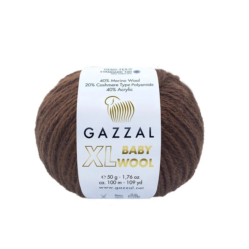 Gazzal - Gazzal Baby Wool XL El Örgü İpi | Kahve 807