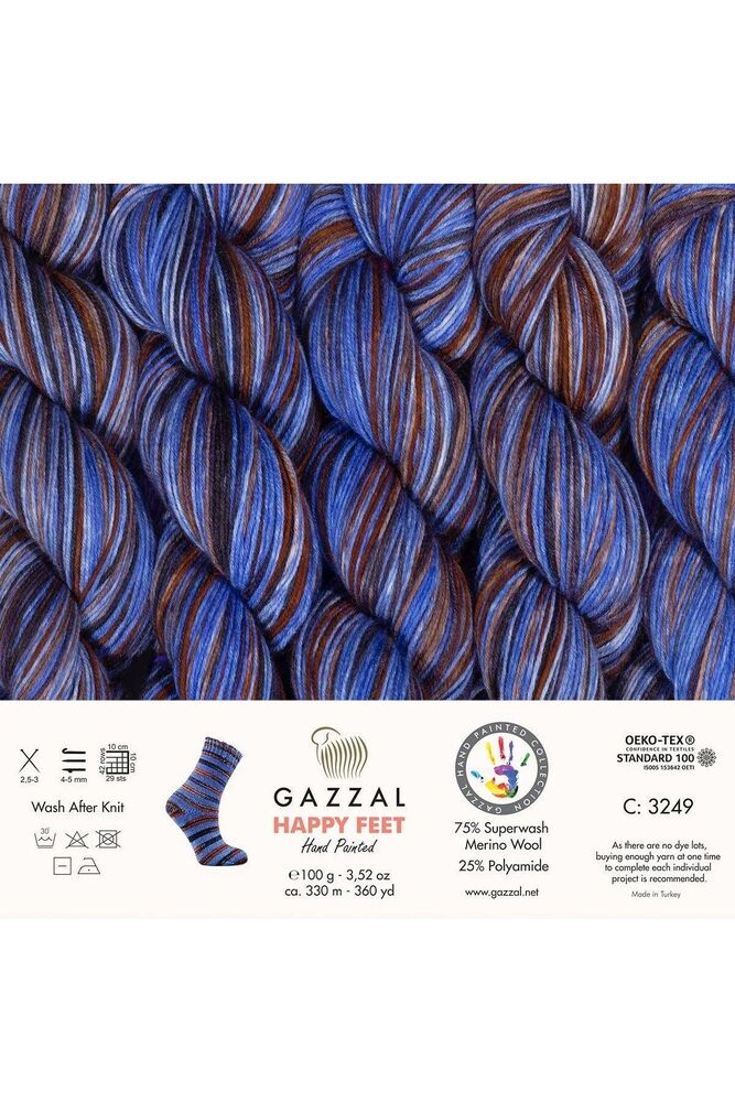 Gazzal Happy Feet Hand Knitting Yarn | 3249
