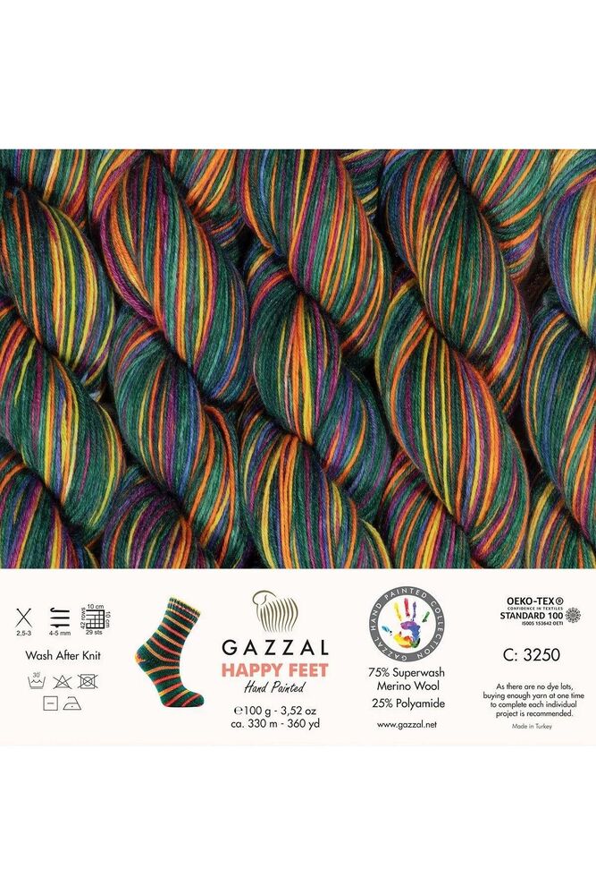 Gazzal Happy Feet Hand Knitting Yarn | 3250