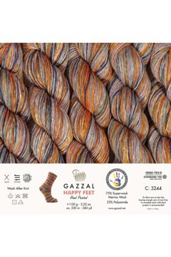 Gazzal Happy Feet Hand Knitting Yarn | 3244 - Thumbnail