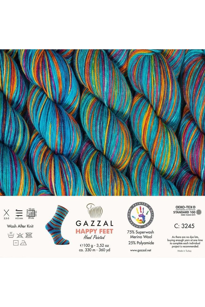 Gazzal Happy Feet Hand Knitting Yarn | 3245