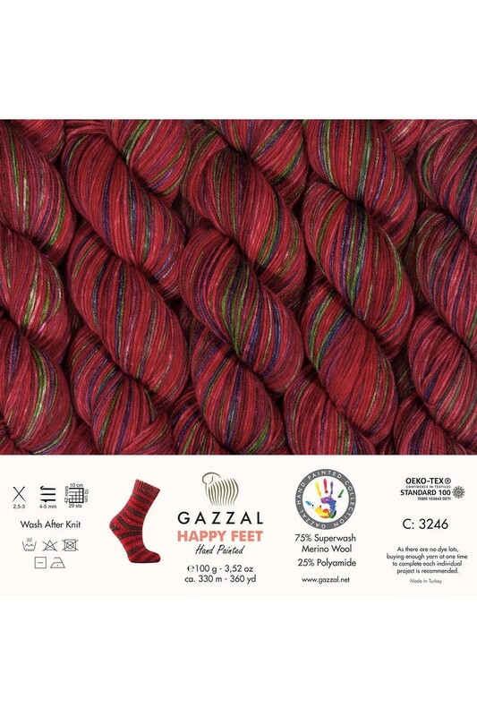 Gazzal Happy Feet Hand Knitting Yarn | 3246 - Thumbnail
