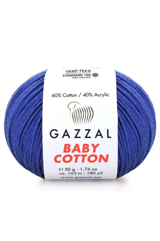 Gazzal - Gazzal Baby Cotton El Örgü İpi Saks Mavi 3421
