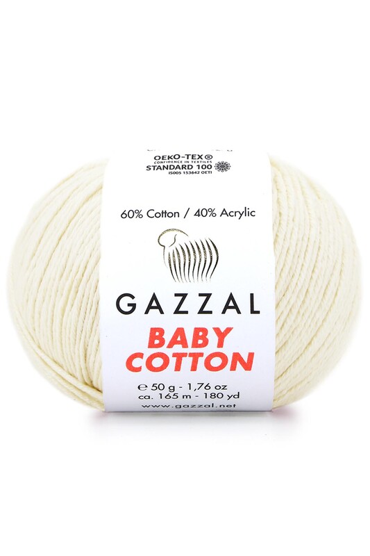 Gazzal - Gazzal Baby Cotton El Örgü İpi Kış Beyazı 3437