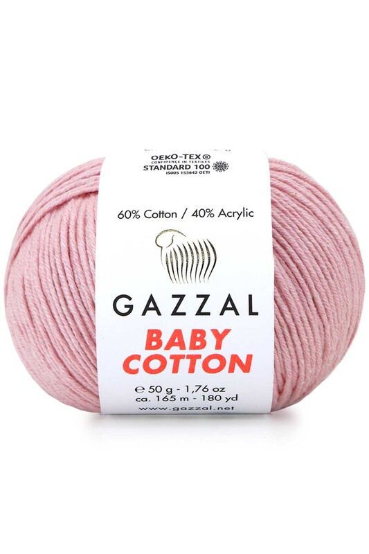 Gazzal - Gazzal Baby Cotton El Örgü İpi Pudra 3444