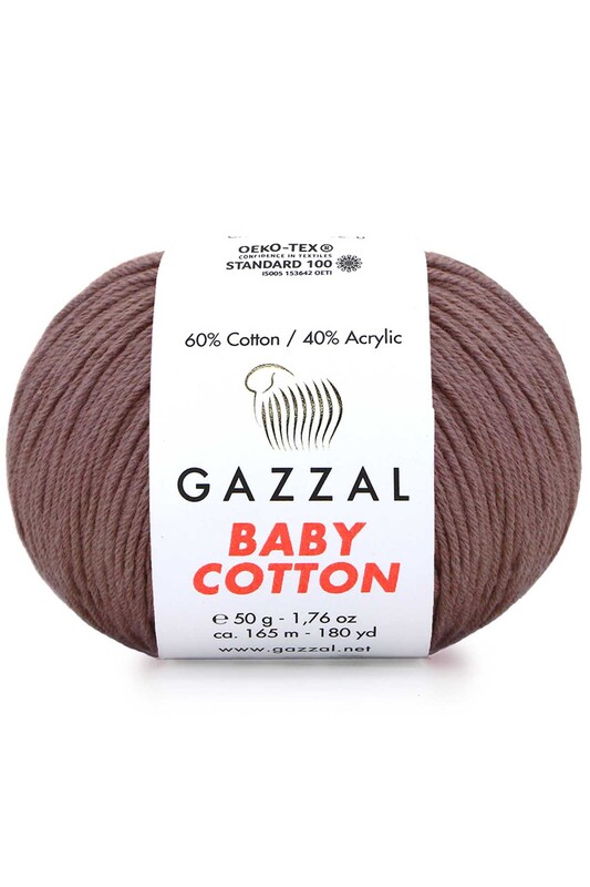 Gazzal - Gazzal Baby Cotton El Örgü İpi Konyak 3455