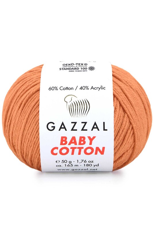 Gazzal - Gazzal Baby Cotton El Örgü İpi Koyu Yavruağzı 3465