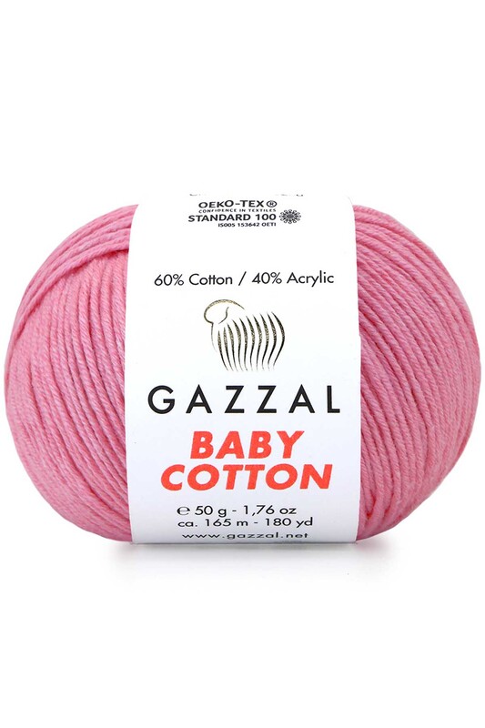 Gazzal Baby Cotton El Örgü İpi Pembe 3468 - Thumbnail