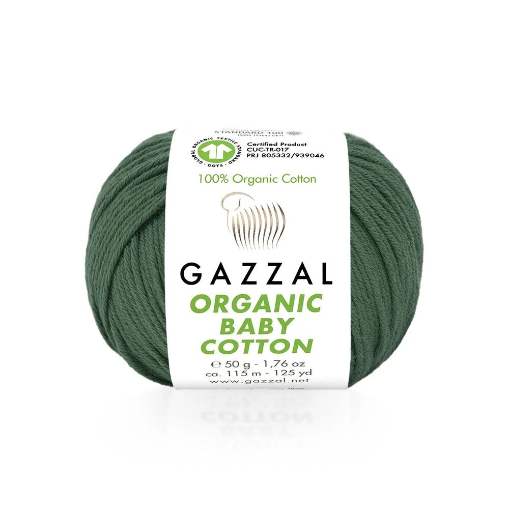 Gazzal Organic Baby Cotton Yarn| Green 427