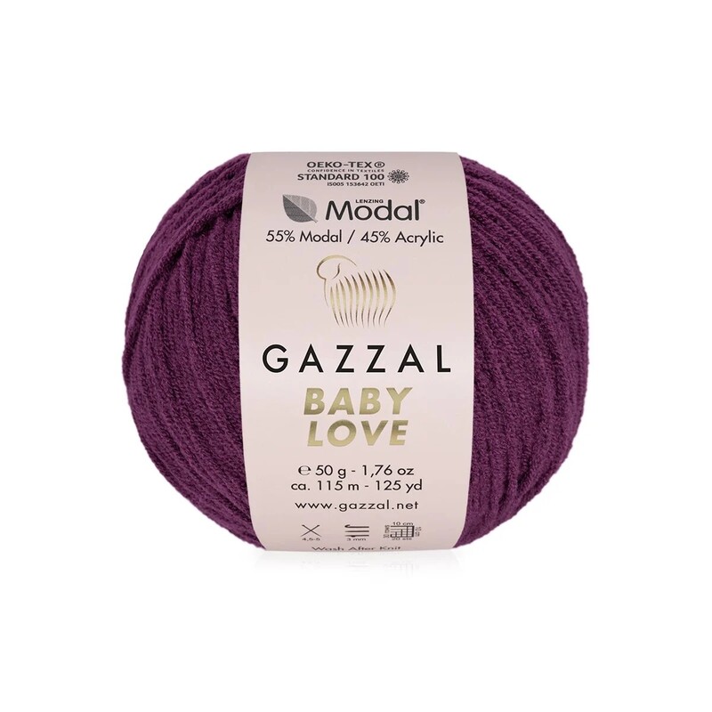 Gazzal Baby Love Yarn| Plum 1611 - Thumbnail