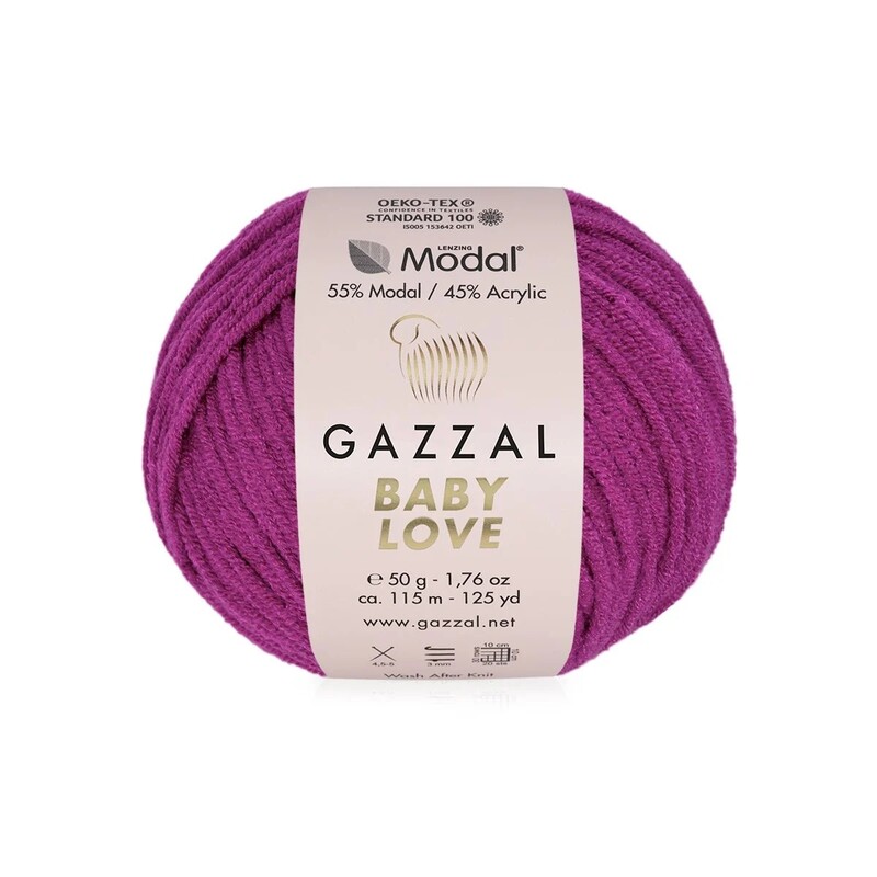  Gazzal Baby Love Yarn|Fuchsia 1603 - Thumbnail