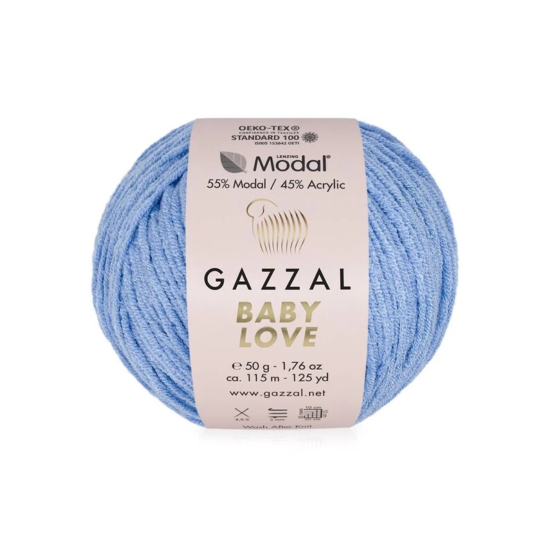  Gazzal Baby Love Yarn| Blue 1601 - Thumbnail