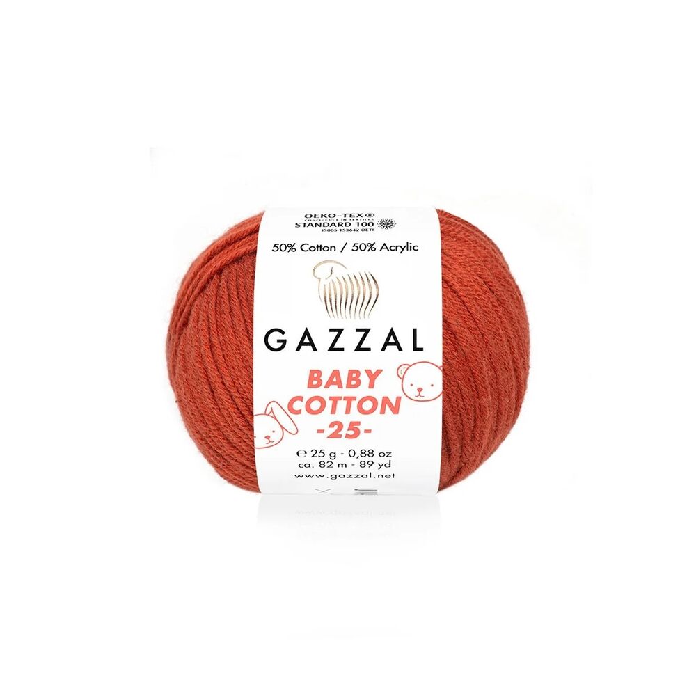 Gazzal Baby Cotton Yarn|Cinnamon 3453