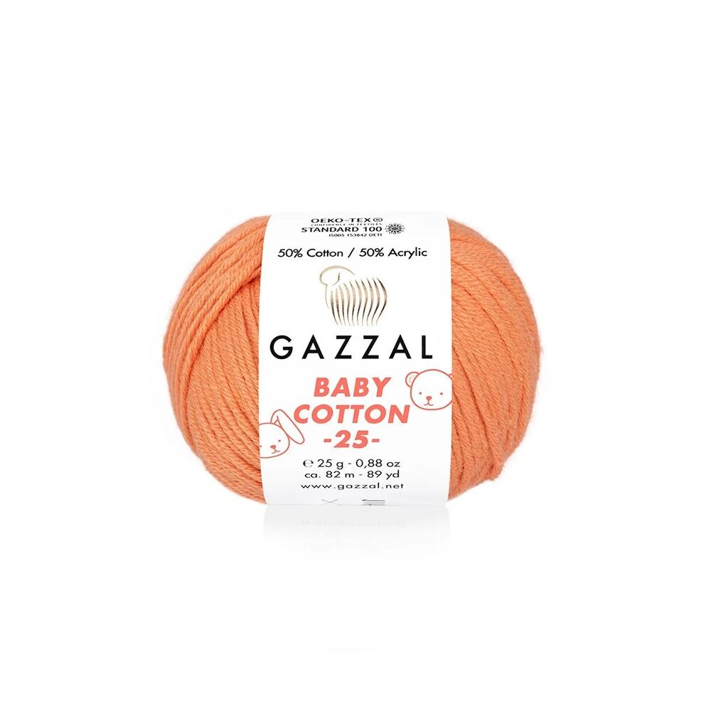 Gazzal Baby Cotton Yarn|Peach 465
