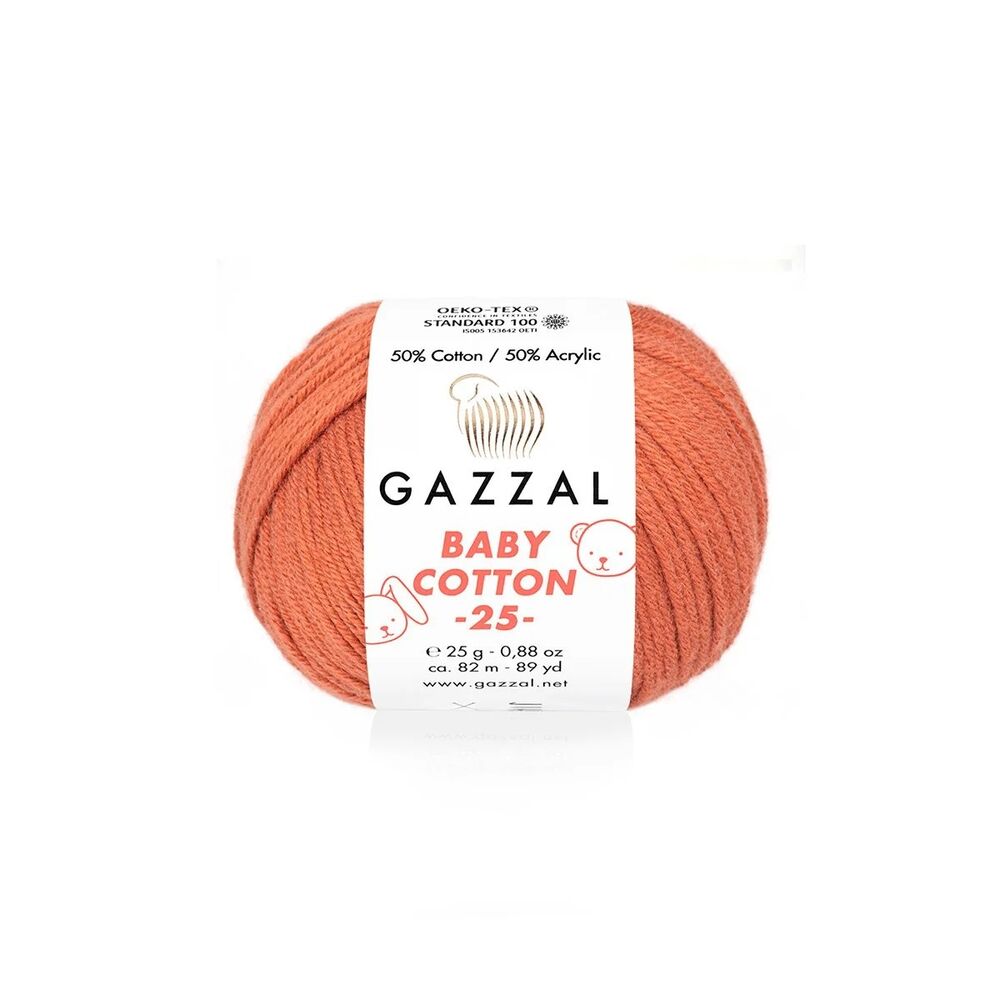 Gazzal Baby Cotton Yarn|Cinnamon 3454