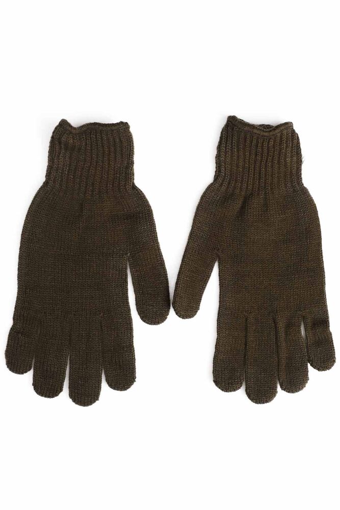 Double Knitted Man Gloves | Khaki