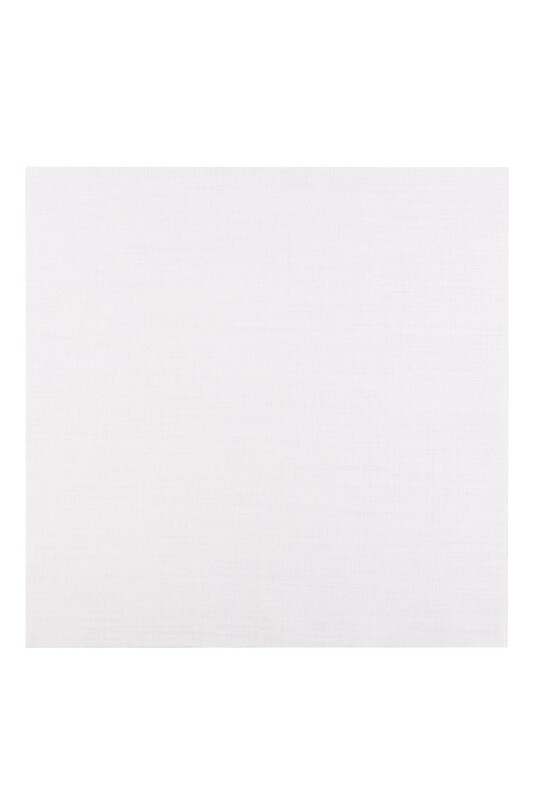 SİMİSSO - Etuval Linen İşlemelik Etamin Kumaşı 40x40 | Beyaz