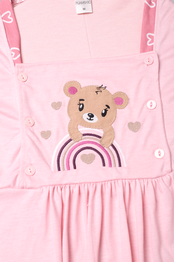 3 lü Hamile Pijama Takım 9620 | Pembe