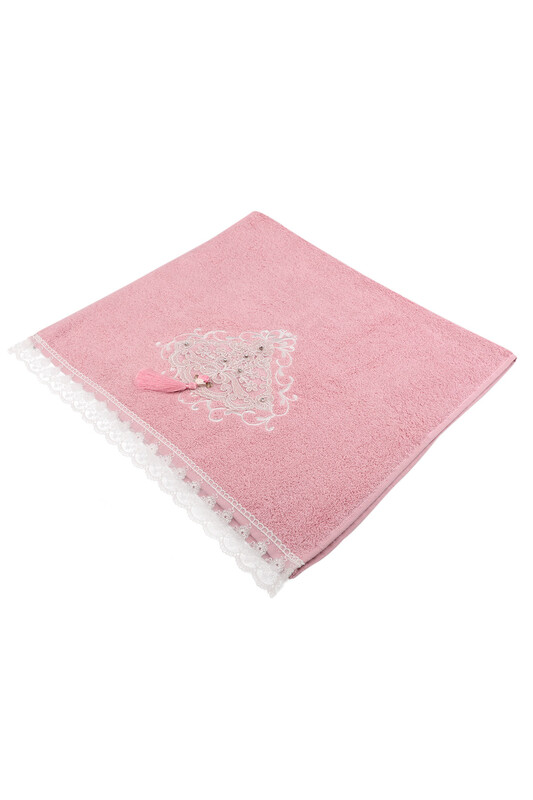 Guipure Embroidered Hand and Face Towel Powder 50*90 - Thumbnail