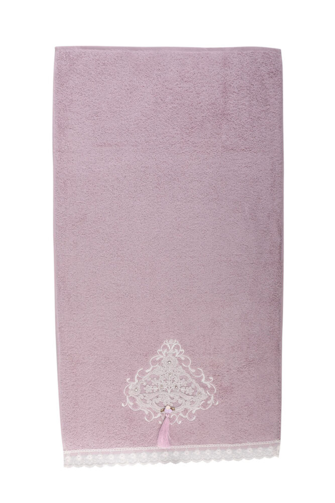 Guipure Embroidered Hand and Face Towel Lilac 50*90