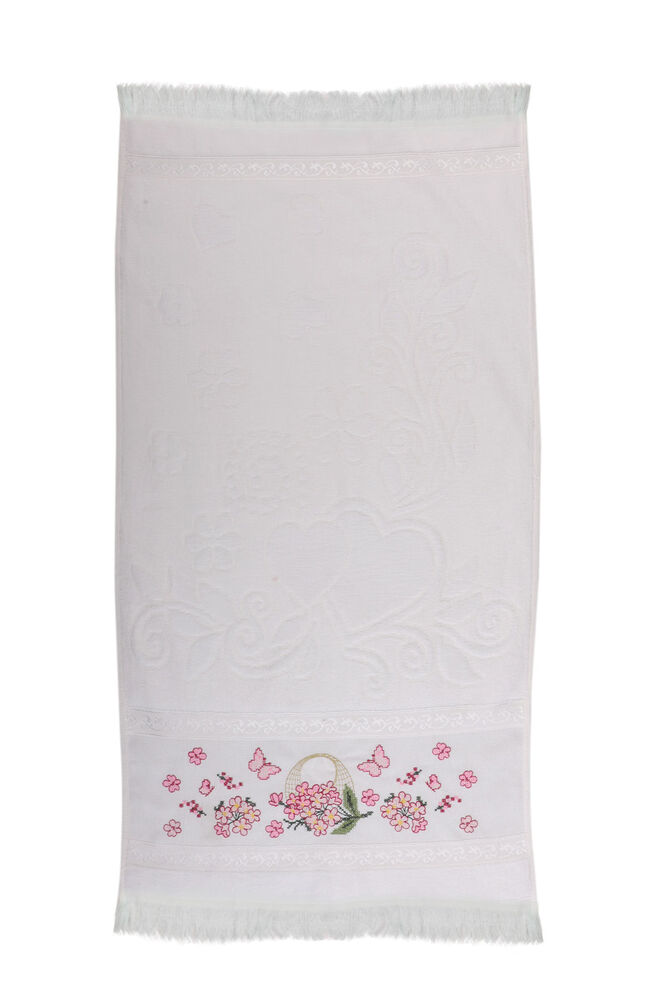 Embroidered Hand Towel White 50*90