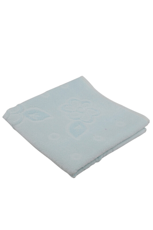 FİESTA - Snowdrop Velvet Embroidered Towel 50*90 Baby Blue 9219