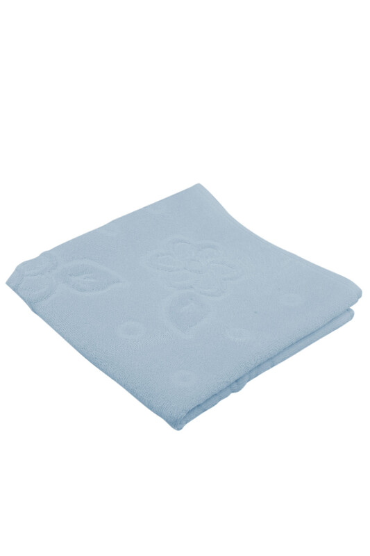 FİESTA - Snowdrop Velvet Embroidered Towel 50*90 Blue 9219