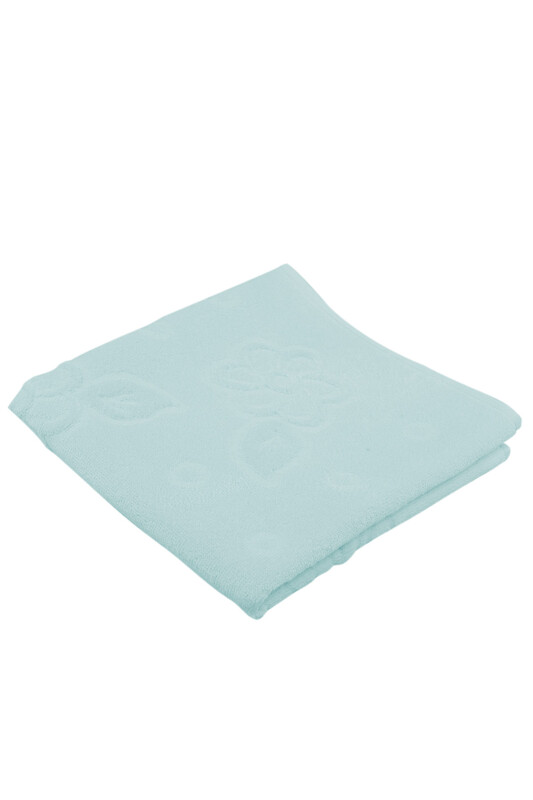 FİESTA - Snowdrop Velvet Embroidered Towel 50*90 Sea Green 9219