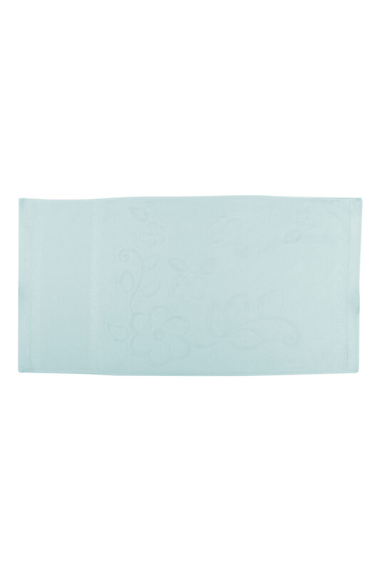 Snowdrop Velvet Embroidered Towel 50*90 Sea Green 9219 - Thumbnail
