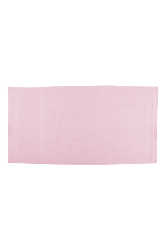 Snowdrop Velvet Embroidered Towel 50*90 Pink 9219 - Thumbnail