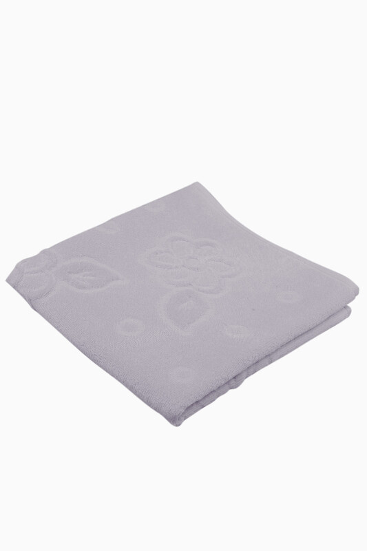 FİESTA - Snowdrop Velvet Embroidered Towel 50*90 Gray 9219
