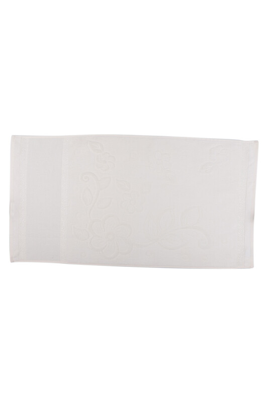 Snowdrop Velvet Embroidered Towel 50*90 Cream 9219 - Thumbnail