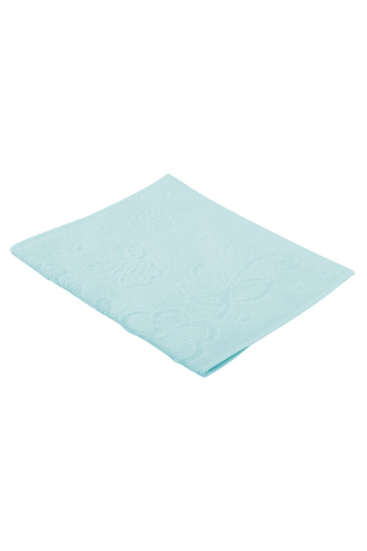 FİESTA - Snowdrop Patterned Velvet Embroidered Hand Towel 30*50 Baby Blue 9819