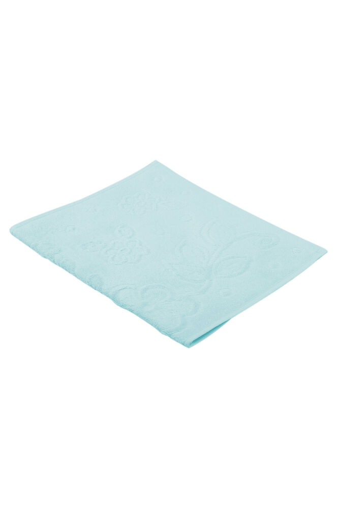 Snowdrop Patterned Velvet Embroidered Hand Towel 30*50 Baby Blue 9819