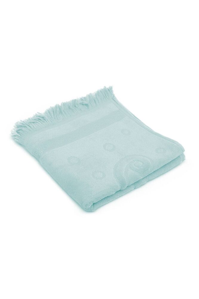 Snowdrop Velvet Embroidered Towel Fringed 50*90 Baby Blue 9210