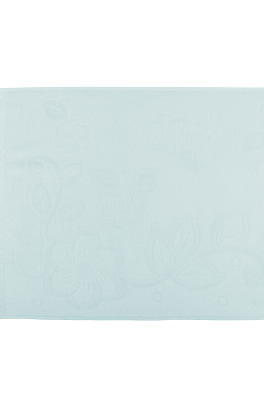 Snowdrop Velvet Embroidered Towel Fringed 50*90 Baby Blue 9210 - Thumbnail