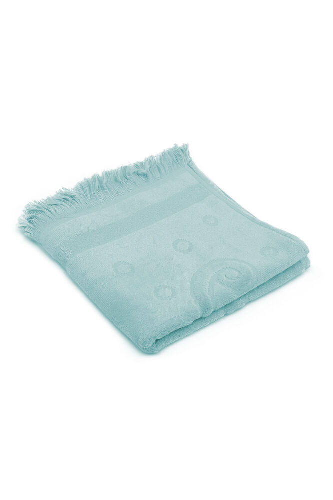 Snowdrop Velvet Embroidered Towel Fringed 50*90 Blue 9210
