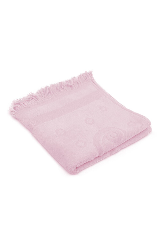 Snowdrop Velvet Embroidered Towel Fringed 50*90 Powder 9210 - Thumbnail