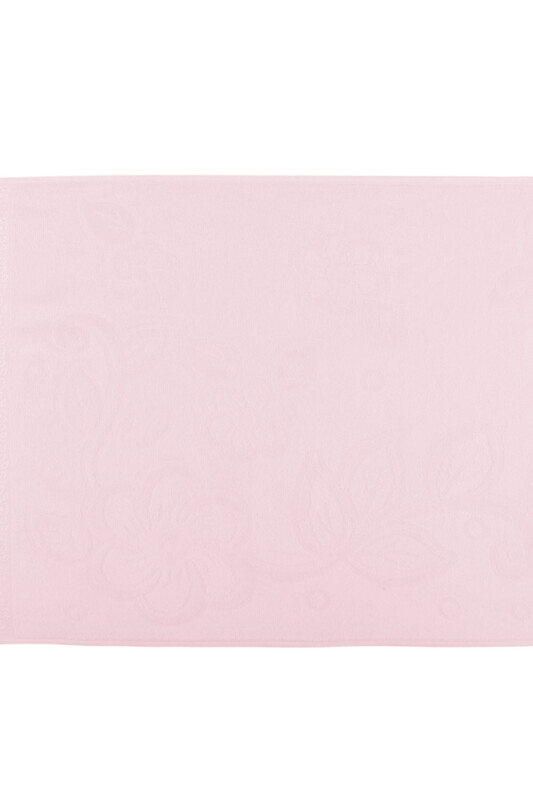 Snowdrop Velvet Embroidered Towel Fringed 50*90 Pink 9210 - Thumbnail