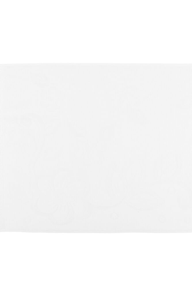 Snowdrop Velvet Embroidered Towel Fringed 50*90 White 9210