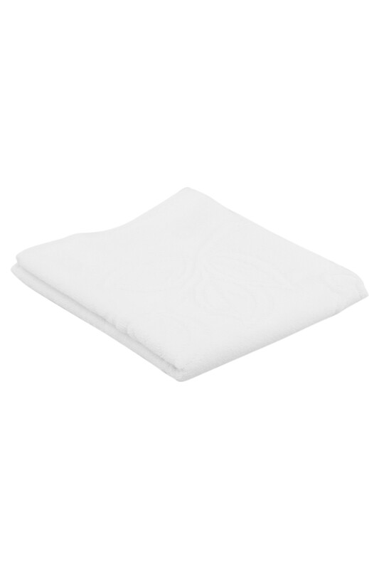 FİESTA - Snowdrop Velvet Embroidered Towel 50*90 White 9219