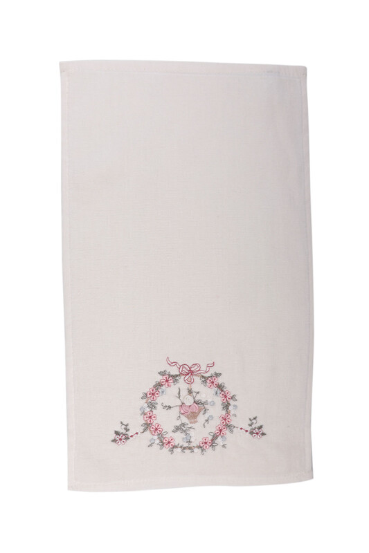 Hazangul Embroidered Hand Towel Powder 30*50 - Thumbnail