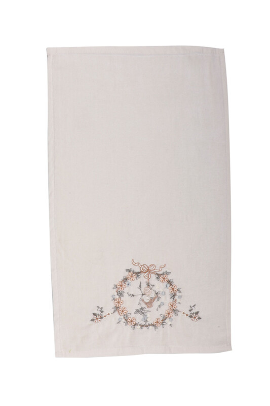 HAZANGÜLÜ - Hazangulu Embroidered Hand Towel Beige 30*50
