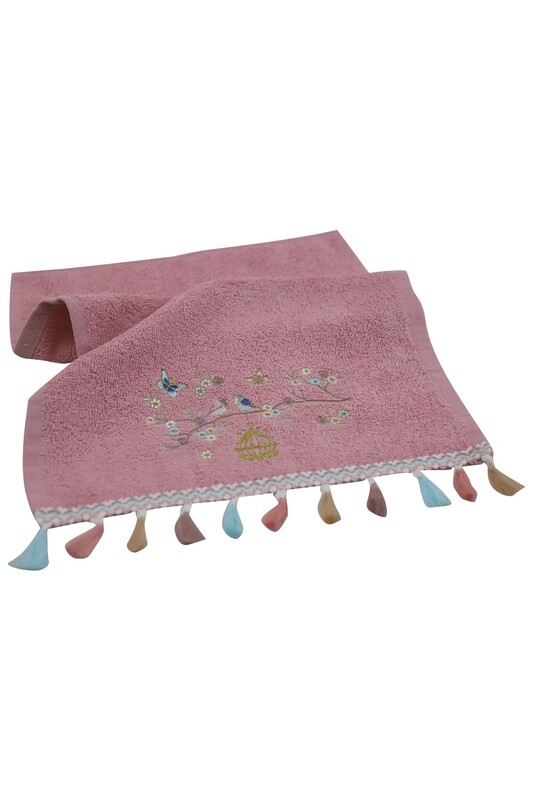 NEW HOME - Fringed Curl Hand Towel 30x50 | Pink