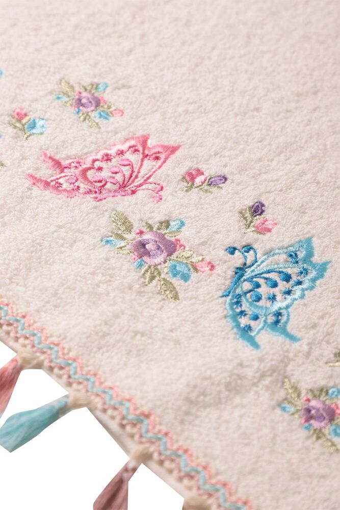 Masal Saçaklı El Ve Yüz Havlusu 50*90 cm 1315-1 | Beyaz
