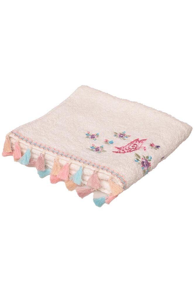 Masal Saçaklı El Ve Yüz Havlusu 50*90 cm 1315-1 | Beyaz