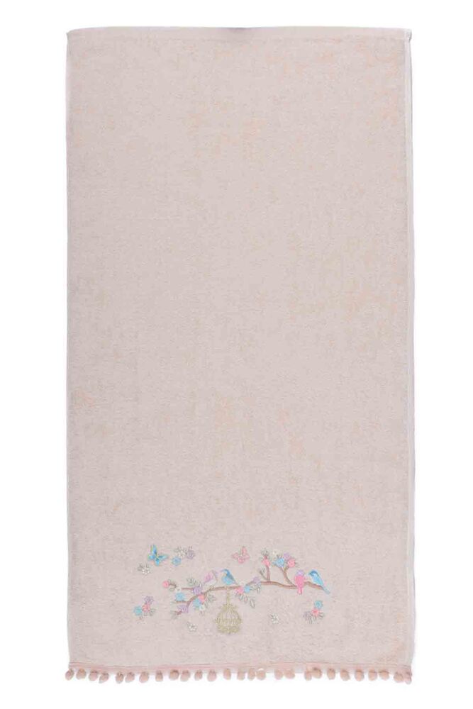 Ponpon Bukle El Havlusu 50x90 | Bej