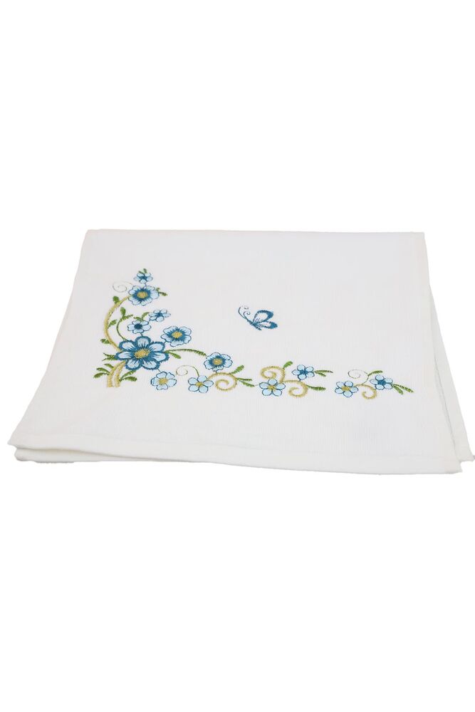 Embroidered Hand Towel 30x50 cm 7086 | Blue
