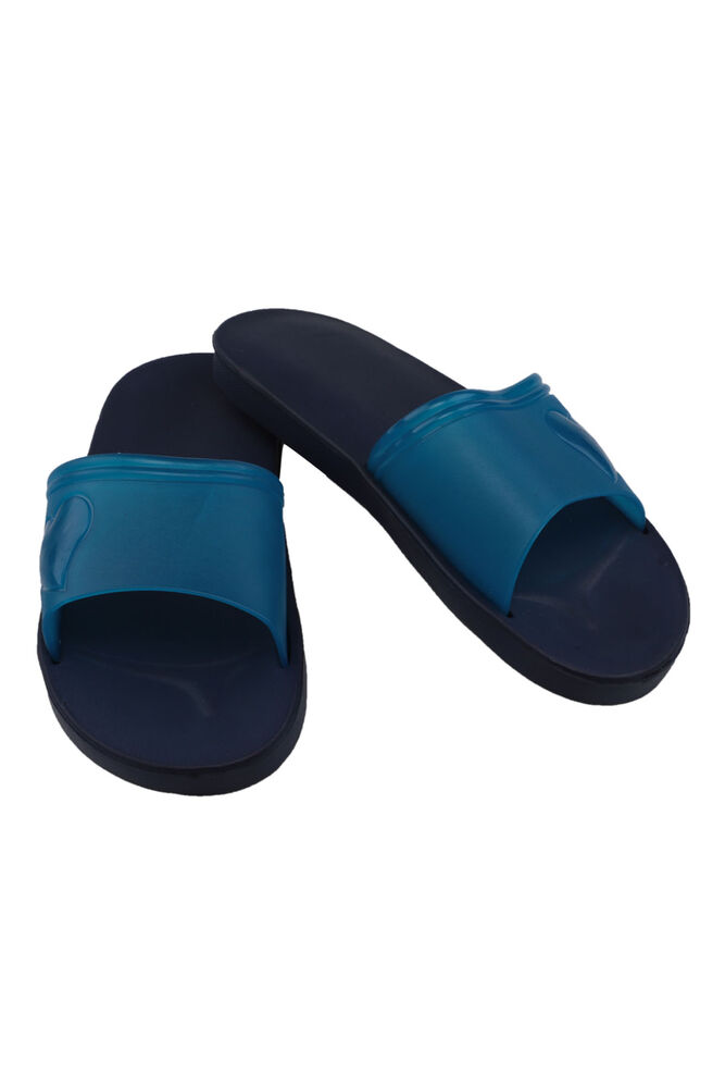 Kaşgar Heart Patterned Women Slippers K18 | Blue
