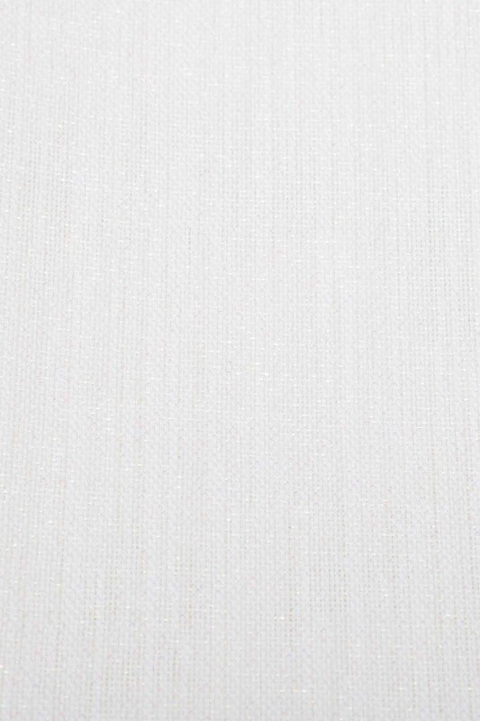 Etuval Gardenya Punch Nakış Kumaşı 40*40 cm | Simli Krem - Thumbnail